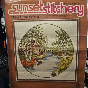 Sunset Stitchery Embroidery Kit with Colorful Threads